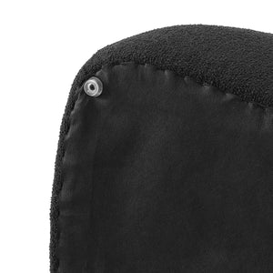 Carlese Boucle Small Ottoman, Palladian Charcoal