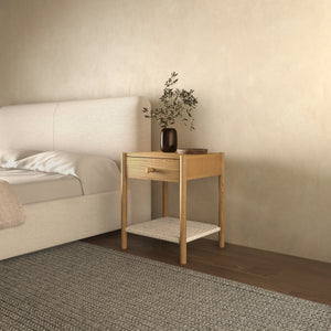 Moe's Millie Nightstand Natural with Drawer