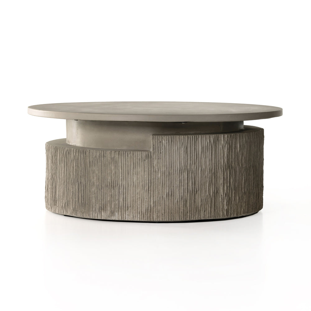 Huron Outdoor Coffee Table In Txtrd Flint