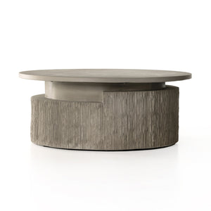 Huron Outdoor Coffee Table In Txtrd Flint