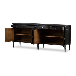 Toulouse Sideboard In Distressed Black Oak