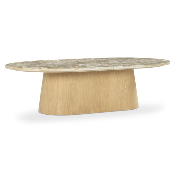 Moe's Carly Coffee Table Panther Stone Oak Base