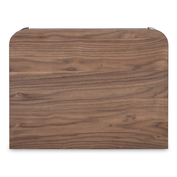 Moe's Round Off Tall Nightstand in Walnut Brown