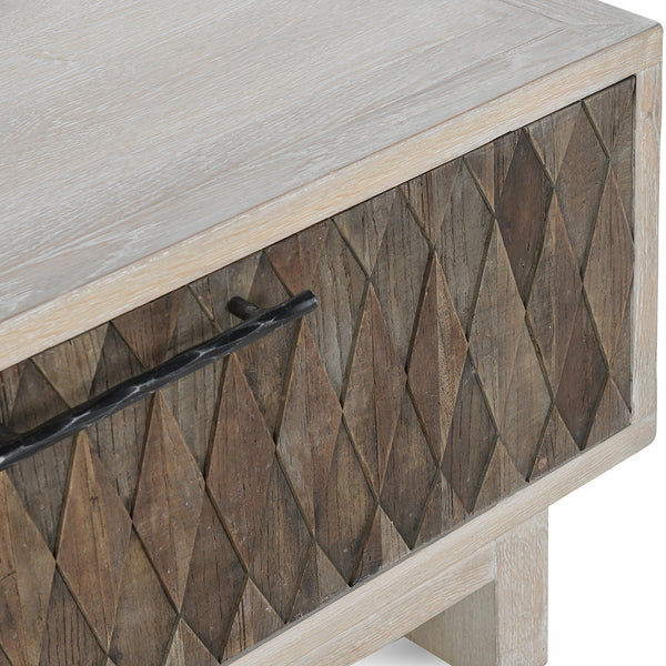 Anton Solid Wood Rectangle Coffee Table with Storage