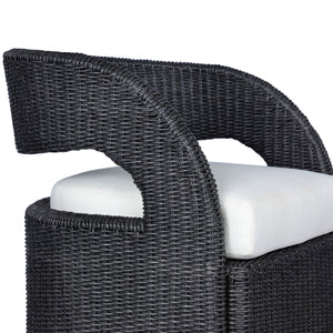 Hawkins Outdoor Swivel Chair in Vintage Coal
