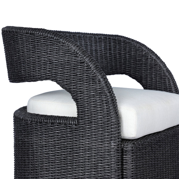 Hawkins Outdoor Swivel Chair in Vintage Coal