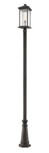 Portland 1 Light Outdoor Post Mounted Fixture in Oil Rubbed Bronze Finish