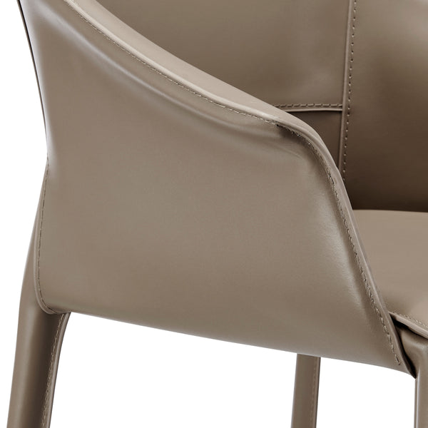 Callie Recycled Leather Counter Stool, Light Mocha