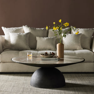 Corbett Large Coffee Table In Crm Taupe Mrb