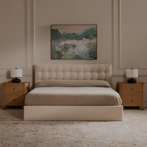 Moe's Sebastion Queen Storage Bed in Beige