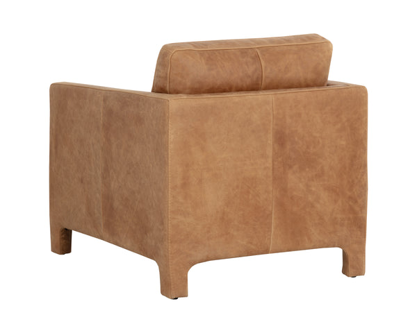 RODNEY LOUNGE CHAIR - CAMEL LEATHER