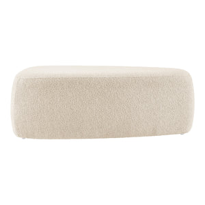 Carlese Boucle Big Ottoman, Palladian Beige