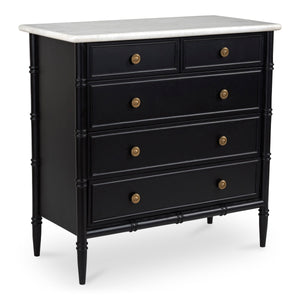 Eleanor 5-Drawer Chest Black Mango Wood