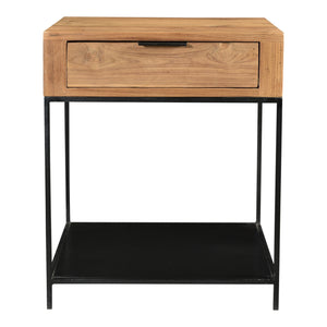 Joliet Side Table Natural Teak with Drawer