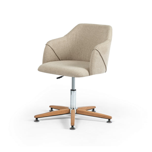 Edna Contemporary Desk Chair in Fedora Oatmeal