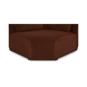 Moe's Amelia Corner Chair in Chestnut Brown