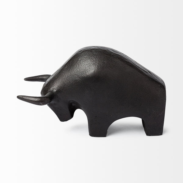 Tauro II 9L x 4W Black Cast Aluminum Raging Bull