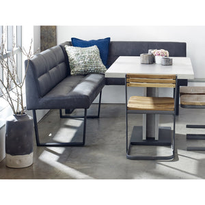 Moe's Hanlon 4-Seater Corner Bench Dark Grey