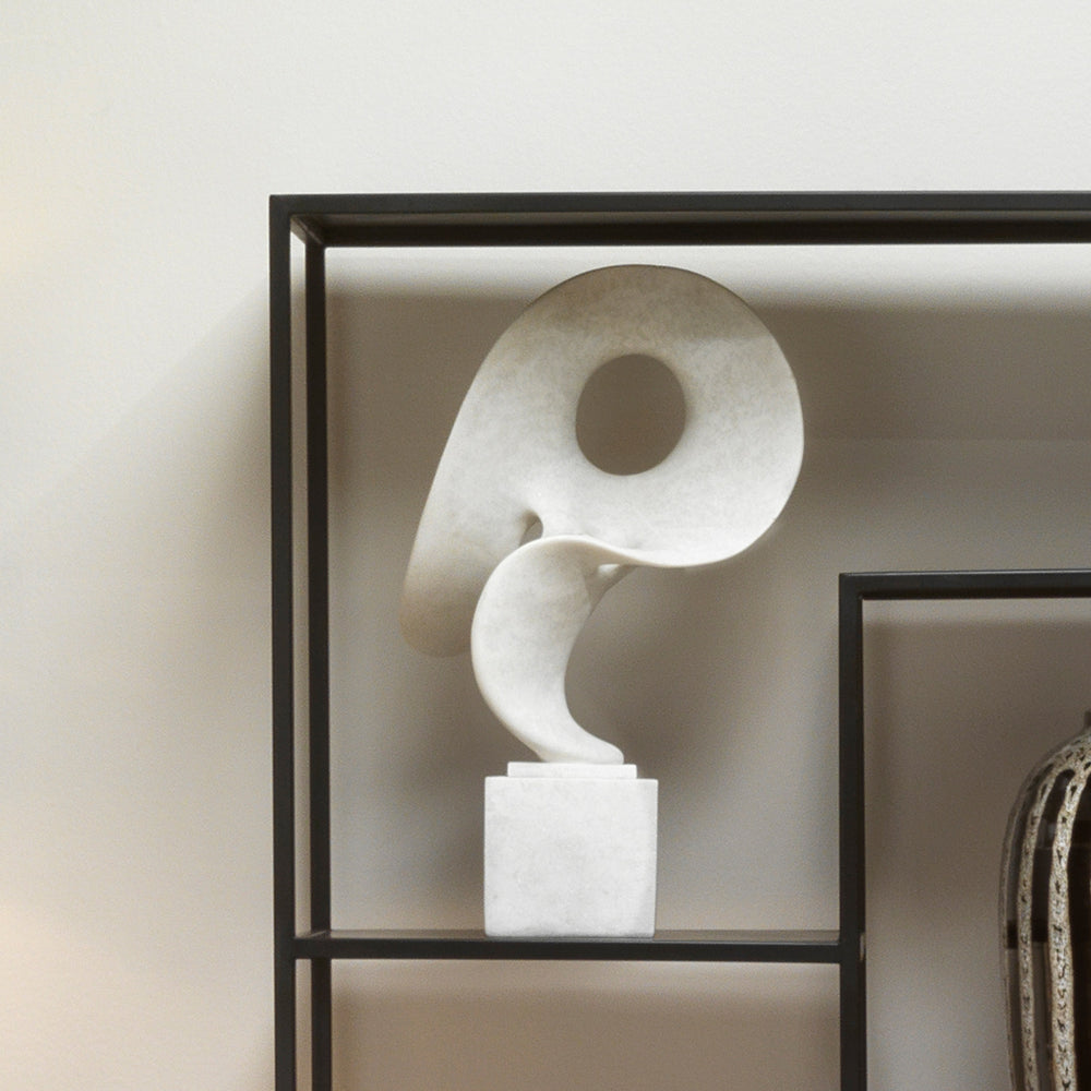 Obscure Resin Decorative Table Object, White