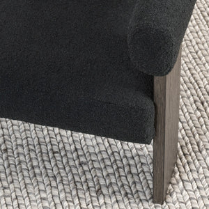 Julina Upholstered Accent Chair with Oak Frame - Charcoal