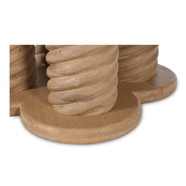 Treccia Round Dining Table in Oak