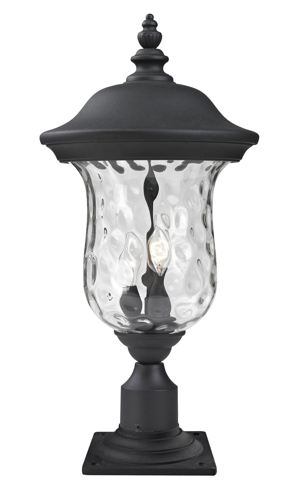 Armstrong Outdoor Post Mount Light in Black Finish