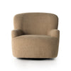 Kadon Swivel Chair In Sheepskin Camel