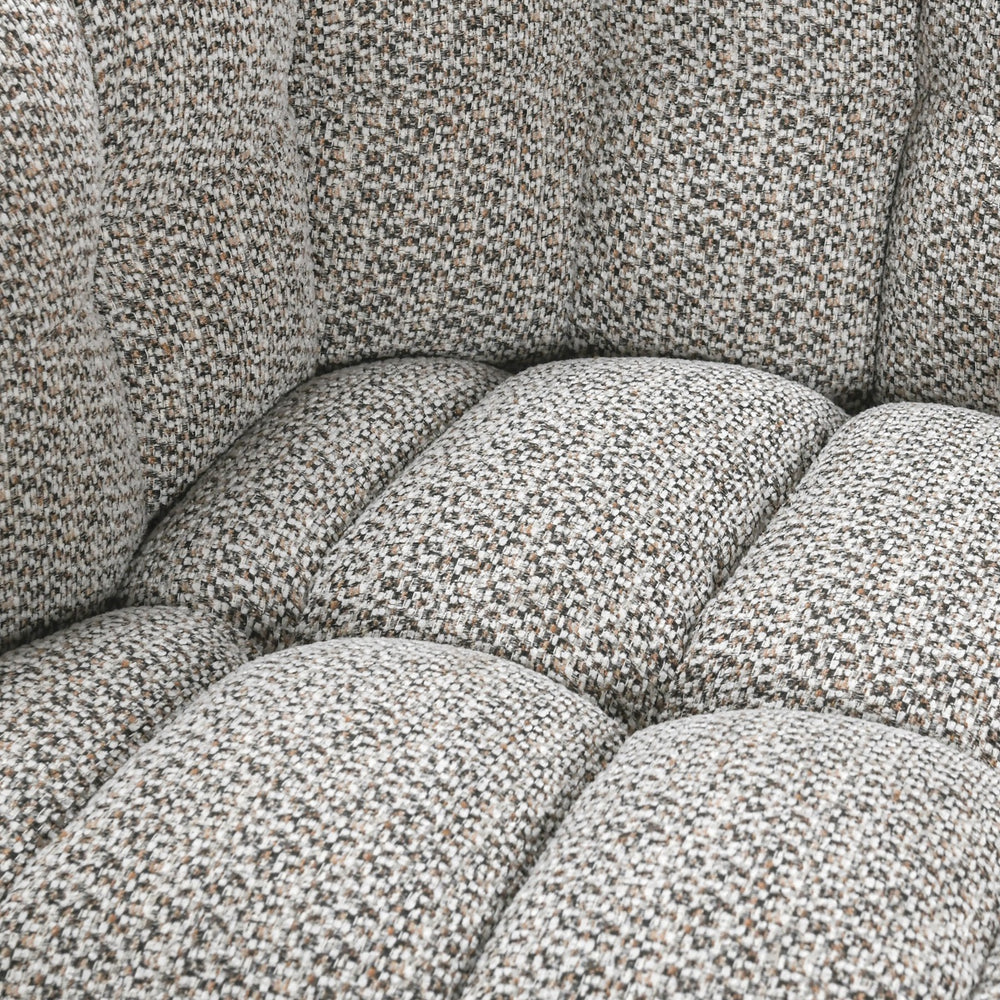 Walter Upholstered Swivel Chair in Heathered Gray