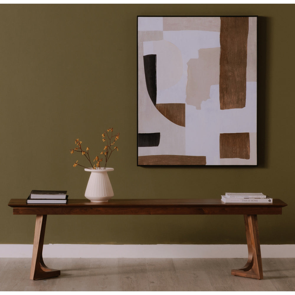 Moe's Godenza Bench in Solid Walnut