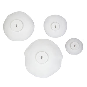 Lucky Coins White Metal Wall Bowls, S/4
