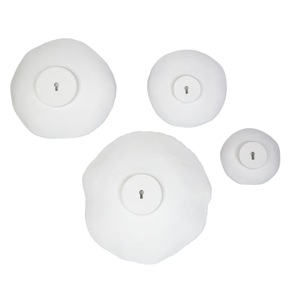 Lucky Coins White Metal Wall Bowls, S/4