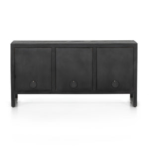 Lorne Media Console In Dark Reeded Totem