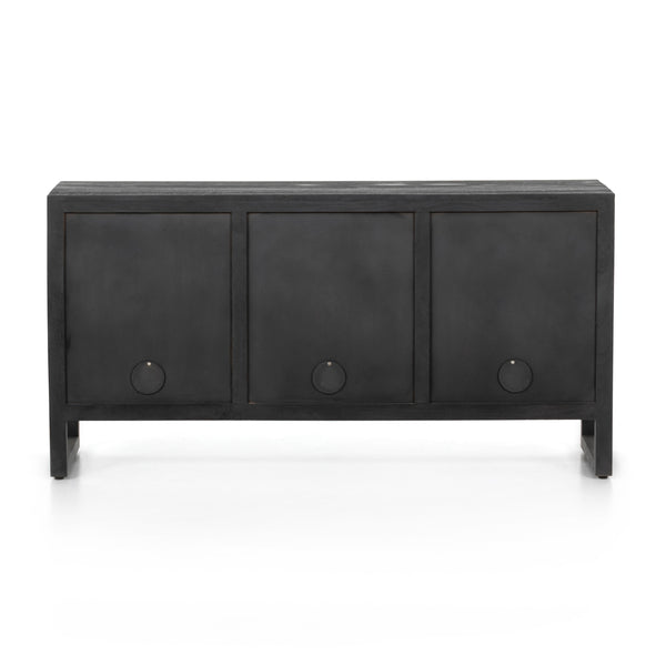 Lorne Media Console In Dark Reeded Totem