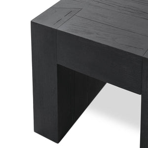 Bristol Solid Wood End Table - Aged Black