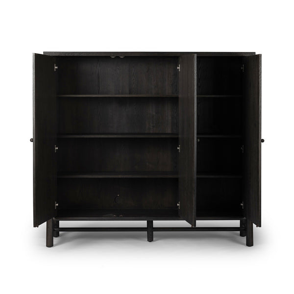 Renaud 3-Door Cabinet - Charcoal Oak Veneer