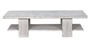 Humphrey Mahogany Coffee Table in White Wash Finish