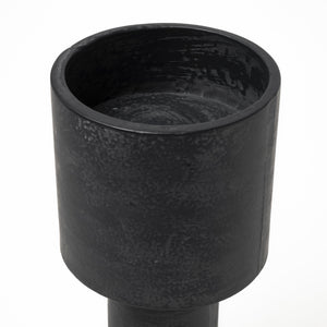 Bolton I 3.9L x 3.9W x 10.6H Black Metal Table Candle Holders