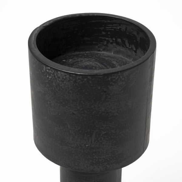 Bolton I 3.9L x 3.9W x 10.6H Black Metal Table Candle Holders