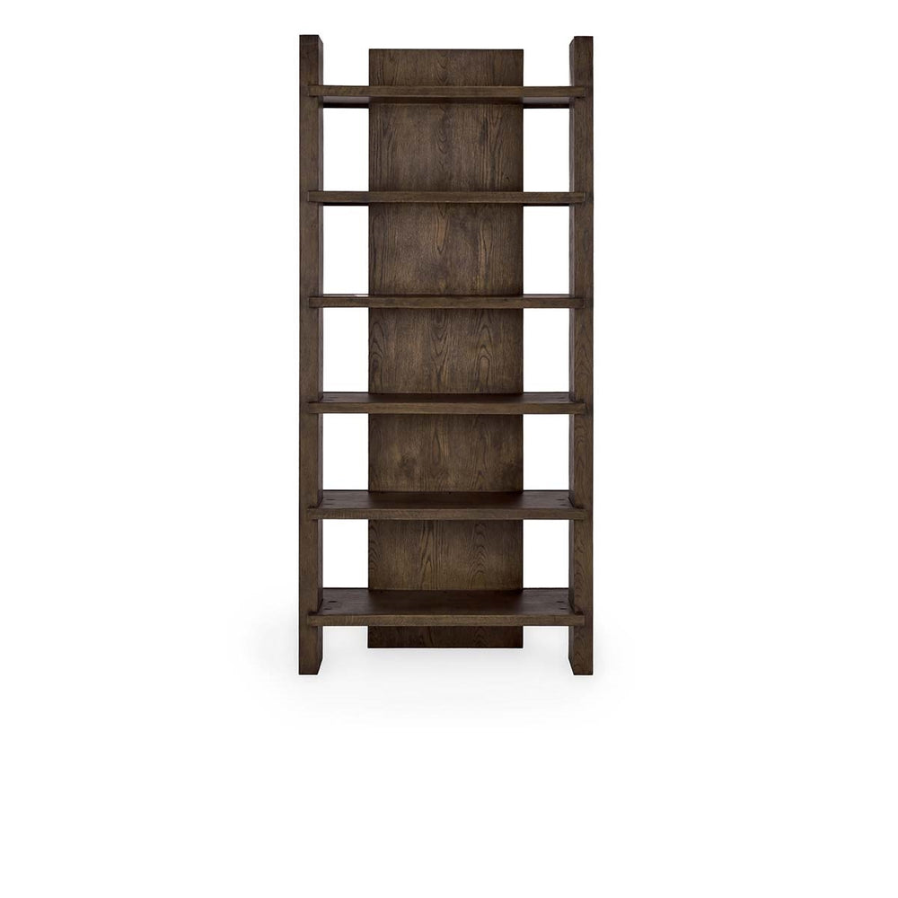Doku Solid Oak Wood Bookcase with Ample Shelving