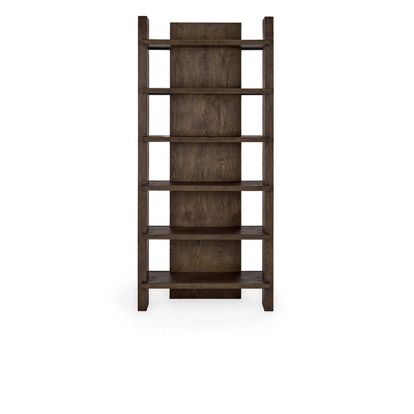 Doku Solid Oak Wood Bookcase with Ample Shelving