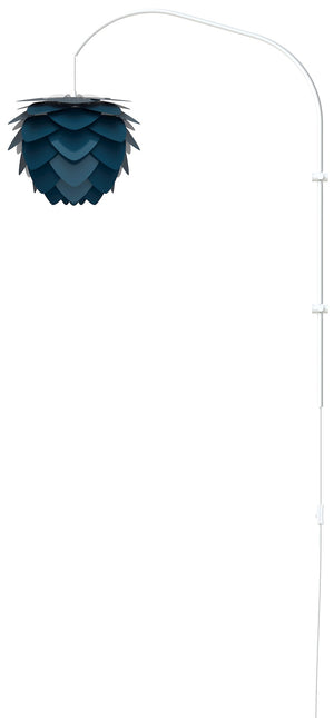 Aluvia Mini 1-Light Wall Lamp in Petrol with White Wall Hanger