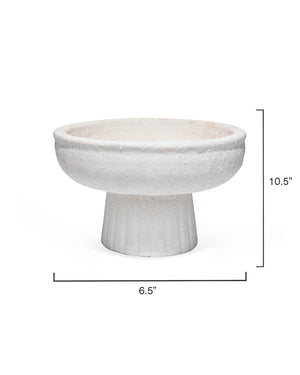 Aegean Ceramic Pedestal Decorative Bowl, Small