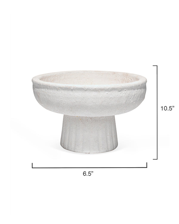 Aegean Ceramic Pedestal Decorative Bowl, Small