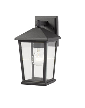 Beacon 1 Light Outdoor Wall Sconce in Black Finish