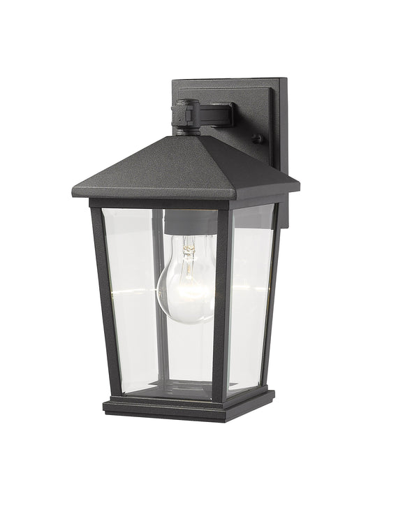 Beacon 1 Light Outdoor Wall Sconce in Black Finish
