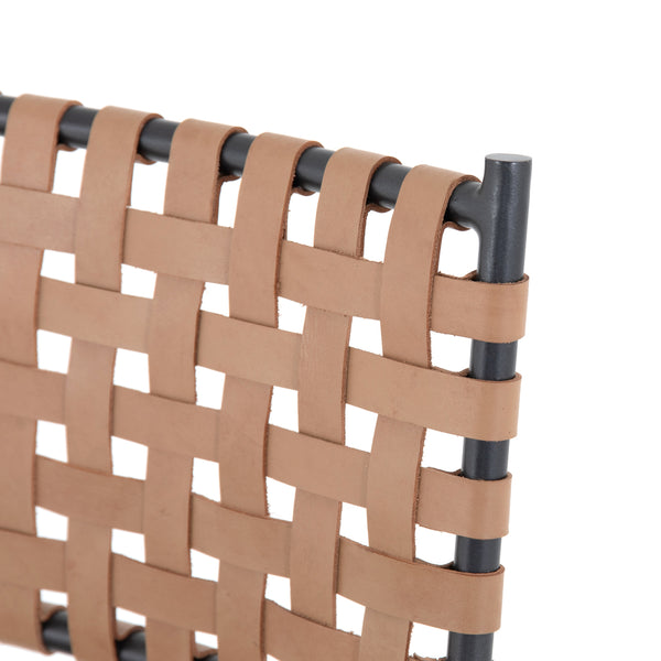 Garza Stool In Natural Leather In Counter