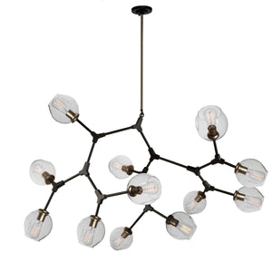 Organic JA14022VB Chandelier in Vintage Brass