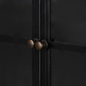 Belmont Wide Metal Cabinet In Black
