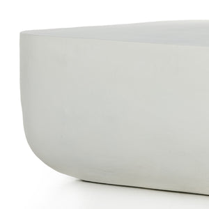 Basil Square Outdoor Coffee Table In White