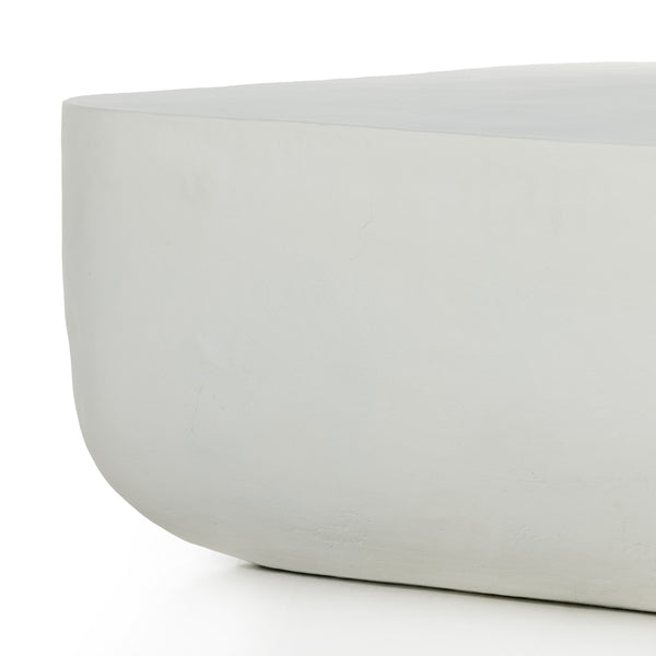 Basil Square Outdoor Coffee Table In White